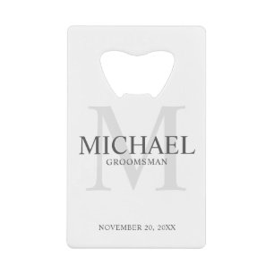 Groomsmenエレガントパーソナライズされたの複数形 クレジットカード栓抜き
