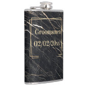 Groomsmenエレガント: Golden Marble フラスク (右)