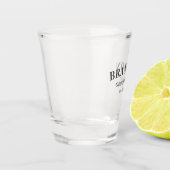 Groomsmenギフトクラシックエレガントな結婚式ありがとう ショットグラス (左)