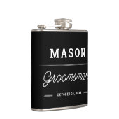 Groomsmenギフトフラッパーソナライズされたク フラスク (右)