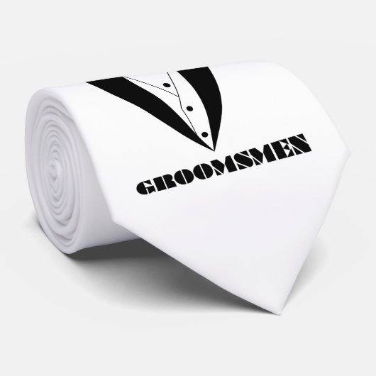 GROOMSMENデザイン ネクタイ (ロール)