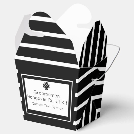 Groomsmenハングオーバーレリーフ、 浮き彫りキットフェイスボックス フェイバーボックス (オープン)
