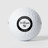 groomsmenバチュラーパーティモダンタイポグラフの好意 ゴルフボール (正面)