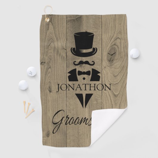 Groomsmenパーソナライズされたの複数形 ゴルフタオル (インサイチュ)