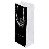 Groomsmenパーソナライズされた名エレガントクール ワインギフトバッグ (正面アングル)