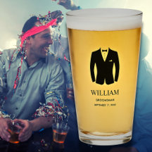 GroomsmenブラックタイTuxedoスーツの名前と日付