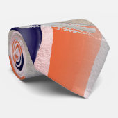 Groomsmenモダンカラーブロックバラ金ゴールド、ネイビーサンゴ ネクタイ (ロール)