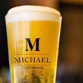 Groomsmenモダンギフトモノグラム花婿介添人ビール タンブラーグラス