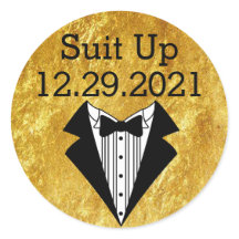 Groomsmen招待状金ゴールドシール