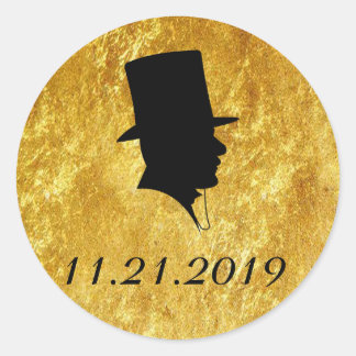 Groomsmen招待状金ゴールドシール ラウンドシール