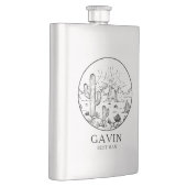 Groomsmen花婿介添人パーソナライズされたギフト名 フラスク (右)