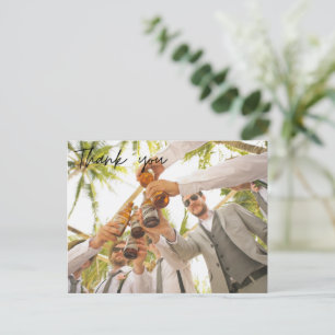 Groomsmen花婿介添人結婚の写真ありがとう ポストカード
