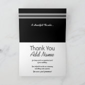 GROOMSMEN Bold Stripe Wedding THANK YOU V01 サンキューカード (内部)