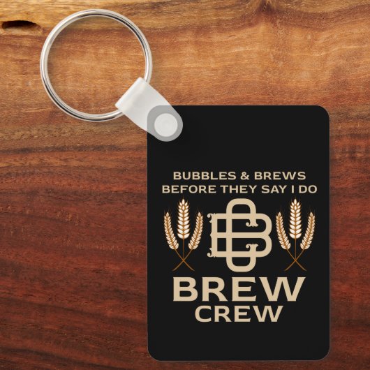 Groomsmen Groomsクルー飲むパーティー週末 キーホルダー (正面)