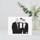Groomsmen in Black Tie写真 ポストカード (スタンド正面)