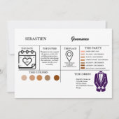 Groomsmen info card bridal proposal Card 案内状 (正面)