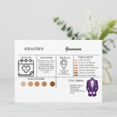 Groomsmen info card bridal proposal Card 案内状 (スタンド正面)