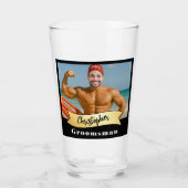 Groomsmen Pint Glassシリーズ： Sip Saver タンブラーグラス (正面)