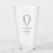 Groomsmen Proposal Glass、1日のgroomsman タンブラーグラス (裏面)