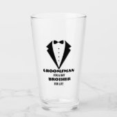 Groomsmen Proposal Glass、1日のgroomsman タンブラーグラス (正面)