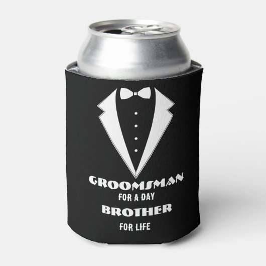 Groomsmen Proposal Glass、1日のgroomsman 缶クーラー (缶正面)