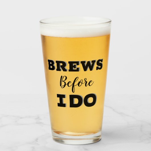Groomsmen Proposal Glass, Brew before I do タンブラーグラス (ドリンク正面)