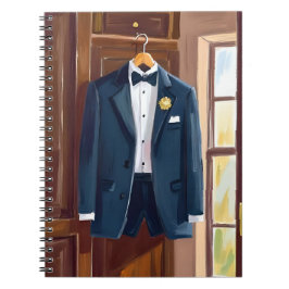 Groomsmen’s Tuxedo | Wedding Bachelor Watercolor ノートブック