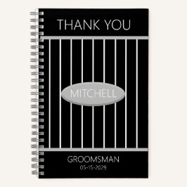 Groomsmen Thank You Journal Custom Name ノートブック