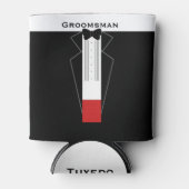 Groomsmen Tuxedoパーソナライズされたの結婚クーラーボックス 缶クーラー (正面)