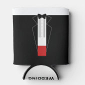 Groomsmen Tuxedoパーソナライズされたの結婚クーラーボックス 缶クーラー (裏面)