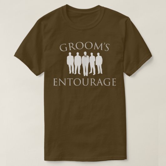 GroomsmenGrooms Entourageウェディングパーティおもしろいー Tシャツ (デザイン正面)