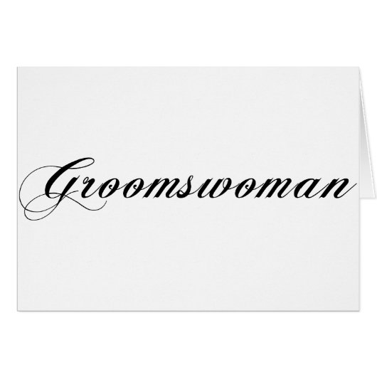 Groomswoman (正面横)