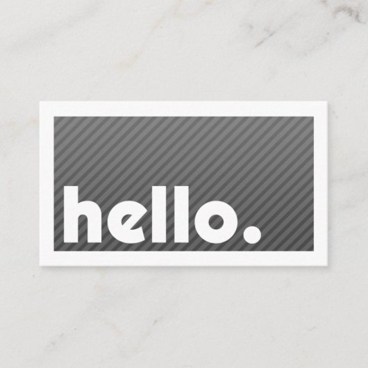 Groon HELLO Blackストライプ 名刺 (正面)