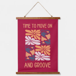 "Grooveで移動する時間 – やる気を起こさせるフローラ 吊り下げ型タペストリー