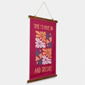 "Grooveで移動する時間 – やる気を起こさせるフローラ 吊り下げ型タペストリー (傾斜あり)