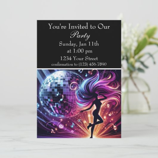 Groove & Glow:ダンスパーティーの雰囲気 招待状 (スタンド正面)