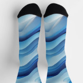 Groove Waves 70sの線のパタサイケデリックーン ソックス (上部)