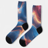 Groove Waves 70sの線のパタサイケデリックーン ソックス (左)