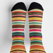 Groove Waves 70sラインパタサイケデリックーンコレクション ソックス (上部)