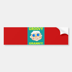 Grooveyおばあちゃん漫画 バンパーステッカー