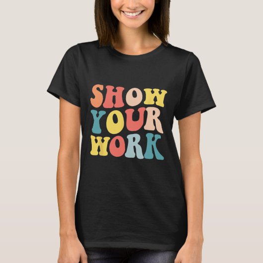Groovyあなたの仕事を表示おもしろい数学先生評価 Tシャツ (正面)