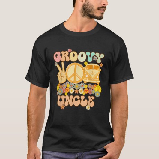 Groovyおじさんレトロマッチングファミリーベビーシャワー脂肪 Tシャツ (正面)