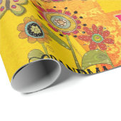 Groovyおばあちゃん1970の誕生日ヴィベカスタム ラッピングペーパー (ロールコーナー)