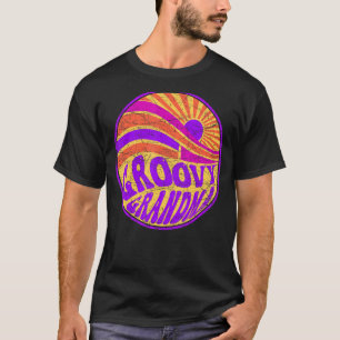 Groovyおばあちゃん70s美学ノスタルジア1970sレター Tシャツ