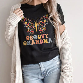 GroovyおばあちゃんTシャツ、Groovy蝶 Tシャツ