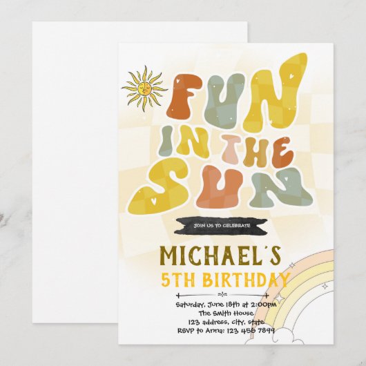 Groovyおもしろいの招待 招待状 (正面/裏面)