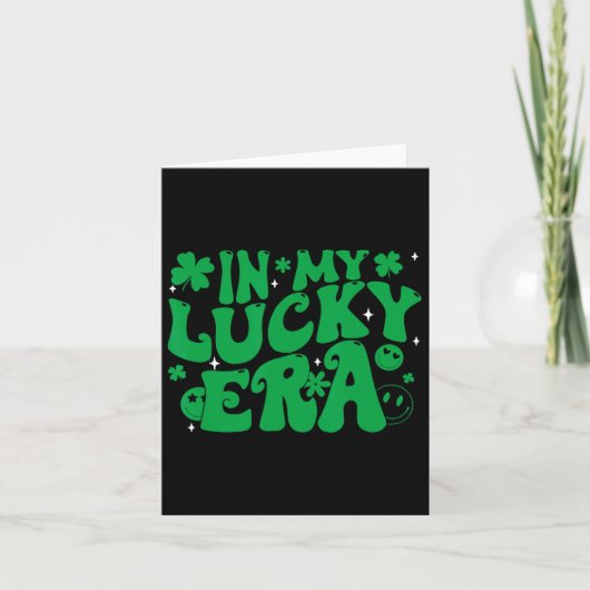 GroovyおもしろいSt patricks dayシャムロックが私の幸運に カード (正面)