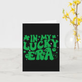 GroovyおもしろいSt patricks dayシャムロックが私の幸運に カード (黄色い花)