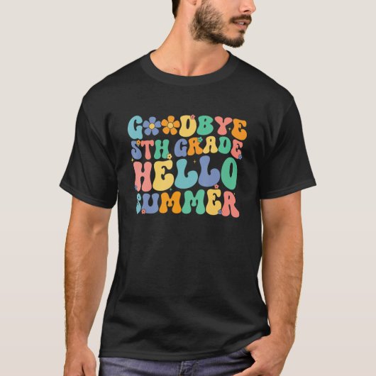 Groovyさようなら5年生Hello夏の最終日 Tシャツ (正面)