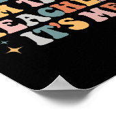 Groovyその私こんにちは私は先生私のおもしろいティーシュ ポスター (角)